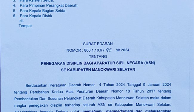 Tak Hanya Honorer, Bupati Mansel juga Terbitkan SE Penegakkan Disiplin ASN