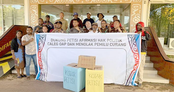 Datangi Kejati Papua Barat Minta Dukungan Petisi Afirmasi Hak Politik Caleg OAP dan Tolak Pemilu Curang