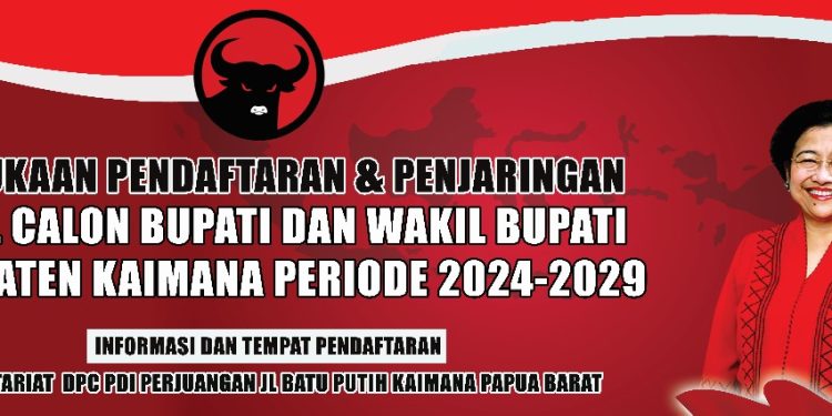 22 April, PDI Perjuangan Kaimana akan Buka Pendaftaran