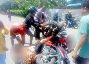 Tidak Benar Pembegalan Depan Polsek Amban, Tapi Laka Lantas