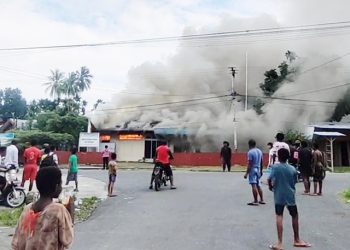 Kantor DKPP Kabupaten Mansel Terbakar