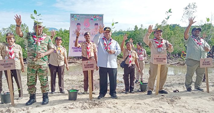 Papua Barat Tanam 1.000 Pohon Mangrove Peringati HUT Pramuka dan Hari Mangrove Se-Dunia