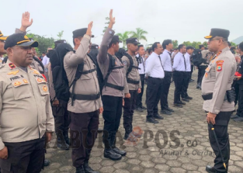 Polda Papua Barat Gelar Pasukan OMP Mansinam I Tahun 2024