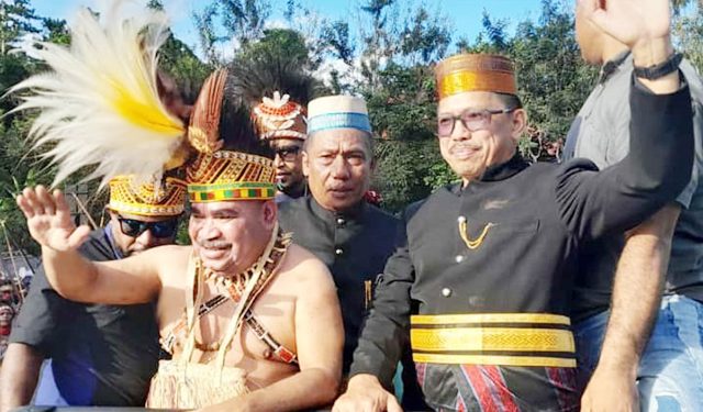 Ribuan Massa Pendukung dan Simpatisan Paslon DAMAI Antusias Lakukan Penjemputan