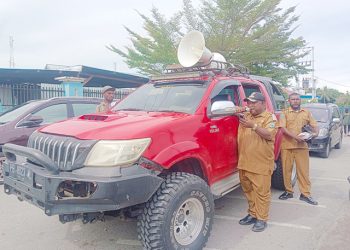 Kadistrik Ransiki Sulap Mobil Pribadi Menjadi Mobil Penerangan