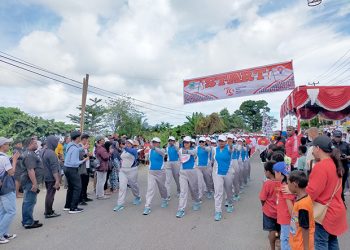 Meriahkan HUT ke 79 RI, Ratusan Regu Ramaikan Lomba Gerak Jalan