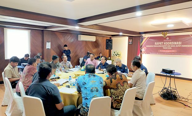 KPU Manokwari Bersama Forkopimda Mantapkan Persiapan Pendaftaran Calon Kepala Daerah 