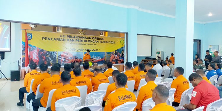 Tim Basarnas Pusat Uji Operasi Pencarian dan Pertolongan SAR Manokwari