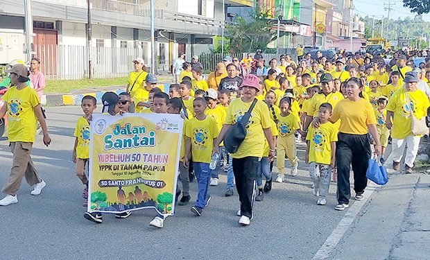 Ratusan Pelajar YPPK Ramaikan Peringatan HUT ke-50 se Tanah Papua