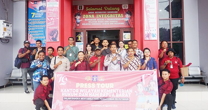 Kemenkumham Papua Barat Gelar Press Tour