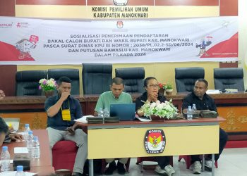 Hari Ini, KPU Manokwari Buka Lagi Pendaftaran Bakal Calon Bupati dan Wakil Bupati Manokwari