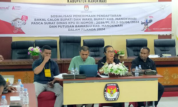 Hari Ini, KPU Manokwari Buka Lagi Pendaftaran Bakal Calon Bupati dan Wakil Bupati Manokwari