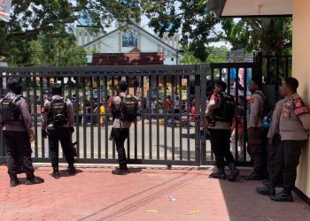 Polresta Manokwari Turunkan 200 Personil Amankan Pendaftaran Paslon BERBUDI