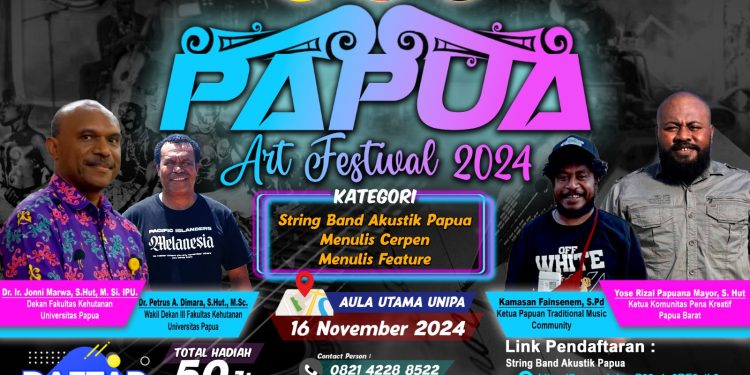 Fahutan, Pena Kreatif Papua Barat dan Papuan Music Traditional Gelar Papua Art Festival 2024