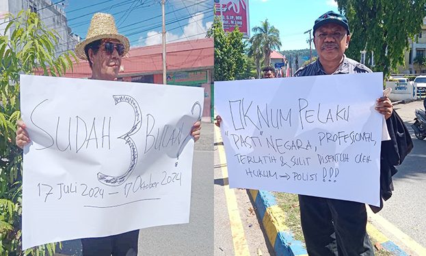 Warinussy dan Istri Aksi Membisu Pertanyakan Kasus Penembakan
