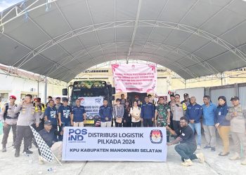 KPU Mansel Mulai Distribusi Logistik Pemilu ke Oransbari, Lima Distrik Lainnya Hari Ini