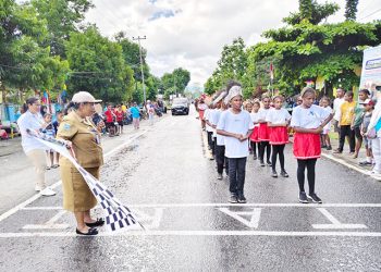 Grup Tari SD Meriahkan Lomba Yospan Menyongsong Peringatan HUT Ke-12 Mansel
