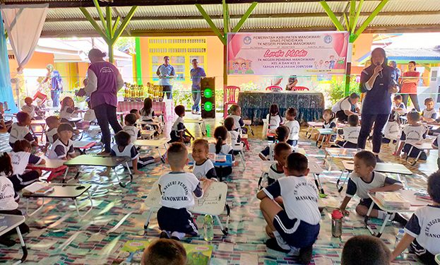 TK Negeri Pembina Manokwari Gelar Lomba Melukis Uji Kemampuan Anak Didiknya