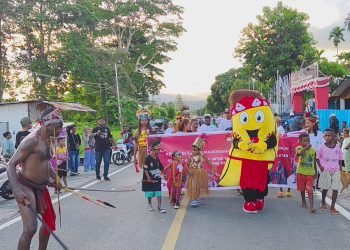 Ikut Pawai Budaya, KPU Mansel ajak Masyarakat ke TPS Salurkan Hak Pilih