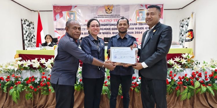 Hasil Pleno KPU Mansel, Pasangan BERMAKNA Unggul dengan 10.138 Suara