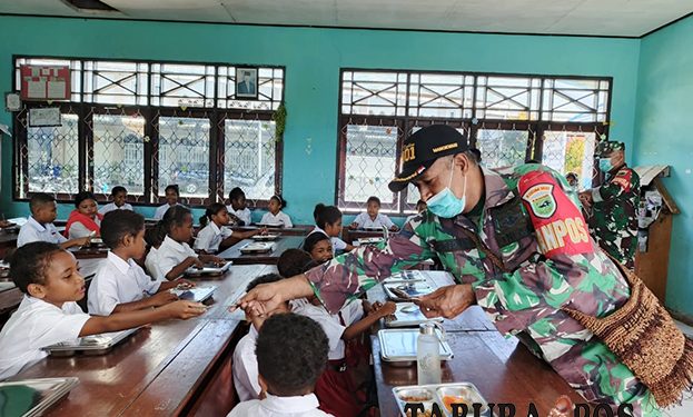 Kodim 1801/Manokwari Launching Pemberian MBG Bagi 6 Sekolah di Distrik Manokwari Timur