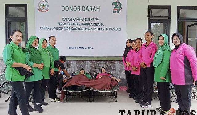 Donor Darah Persit Kartika Chandra Kirana, Sumbangkan 46 Kantong ke PMI