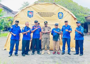 Satpol PP Manokwari Dapat Bantuan 1 Tenda Darurat
