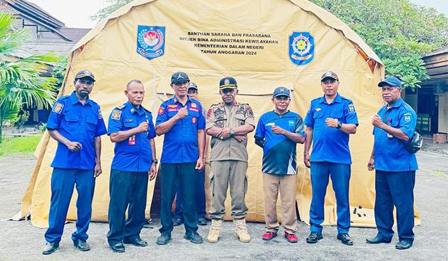 Satpol PP Manokwari Dapat Bantuan 1 Tenda Darurat