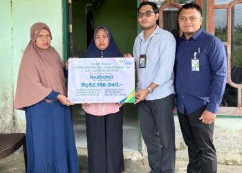 Realisasi Program ‘Torang Jaga’, BPJAMSOSTEK Serahkan Santunan Program JKM & JHT Rp 52 Juta