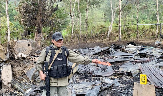 Polisi Lakukan Olah TKP Penyerangan Guru di Yahukimo oleh OPM