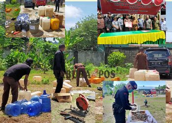 Kejari Manokwari Musnahkan Barang Bukti dari 31 Perkara, Ada 7 Senpi dan 369 Butir Peluru