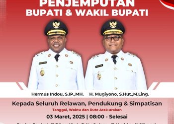 Penjemputan Bupati dan Wakil Bupati Manokwari