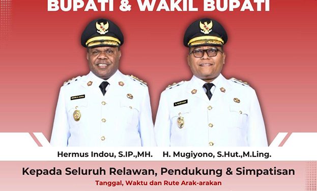 Penjemputan Bupati dan Wakil Bupati Manokwari