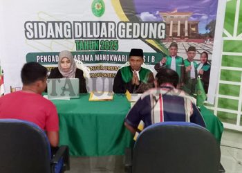 PA Manokwari Memeriksa 27 Perkara pada Sidang Keliling di Kabupaten Teluk Bintuni