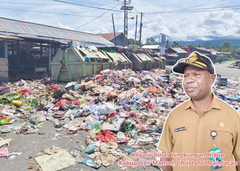 Sampah Menumpuk di Pasar Kenangan Ransiki, Menimbulkan Aroma Tak Sedap