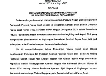 Gubernur Papua Barat Terbitkan Moratorium PNS