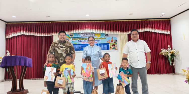 Anak-anak Sekolah Minggu GKI Efrata Wosi Ikut Lomba Kreatif Sambut Paskah 2025