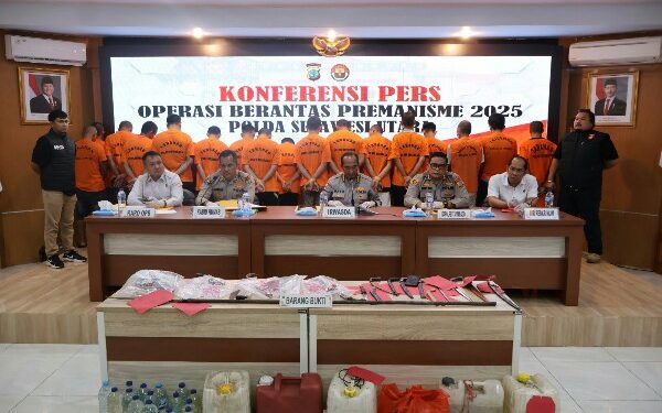 18 Hari Operasi Berantas Premanisme, Polda Sulut dan Jajaran Ungkap 189 Kasus dan Amankan 63 Tersangka