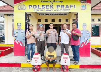 Polsek Prafi Ungkap Kasus Pencurian 39 Tangki Mist Blower Crown