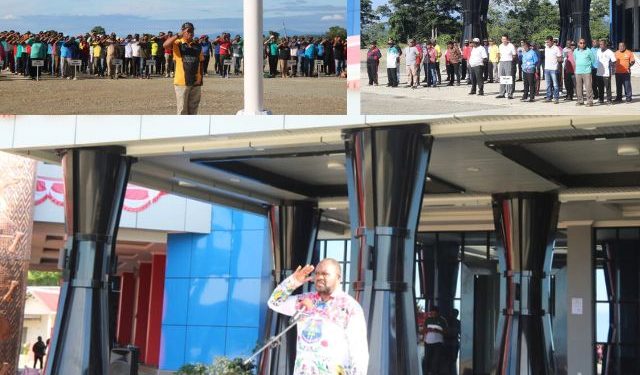 Apel Jumat, Bupati Bernard Serukan akan Lakukan Pergantian Pimpinan OPD dan Bendahara
