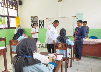 Tinjau UAS di SMP Swasta, Mugiyono: Prosesnya Bagus dan Tertib Tidak Kalah dengan Negeri