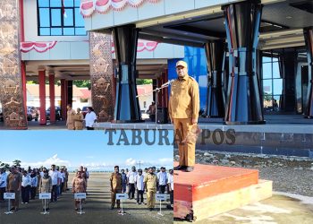 Bupati Bernard Soroti Disiplin Pegawai, Dinas Perpustakaan dan BPKAD Hanya 1 Orang dalam Barisan Apel