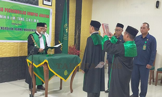 Sudarmin Dilantik Menjadi Wakil Ketua PA Manokwari Kelas I B