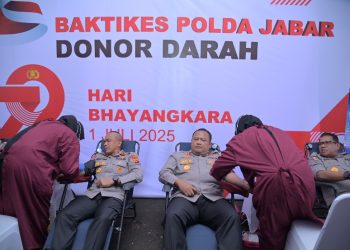 Semarak Hari Bhayangkara ke-79, Polda Jabar Gelar Donor Darah di Cikole Lembang