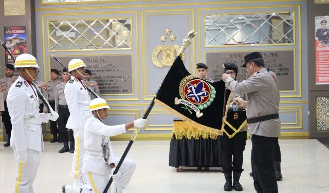 Kapolda Aceh Inspektur Upacara Pemuliaan Nilai-Nilai Tribrata Pataka Polda Aceh, Dalam Rangka Hari Bhayangkara ke 79