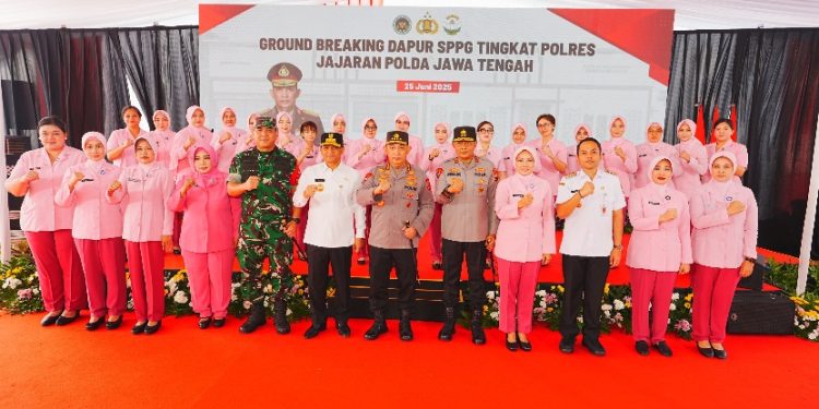 Kapolri Groundbreaking 24 SPPG Jateng, Dukung Penuh Program MBG