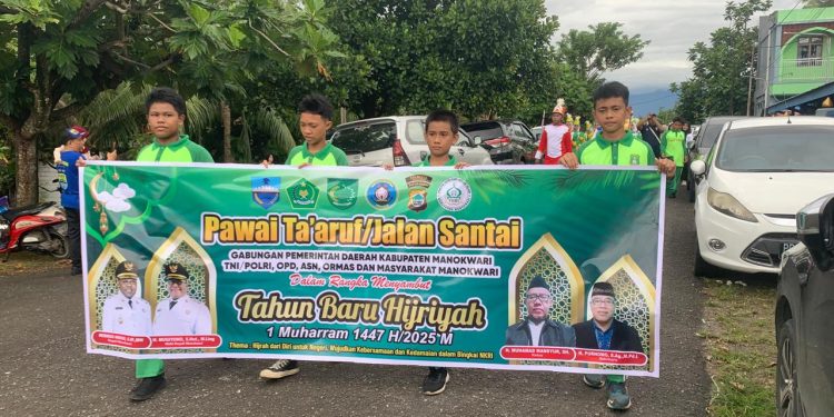 Peringati 1 Muharram  1447 H, Umat Islam di Manokwari Pawai Ta’aruf dan Tabligh Akbar