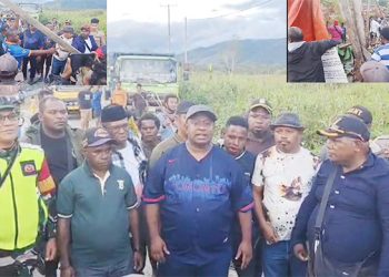 Sikapi Pernyataan Bupati Tambrauw, Masyarakat ‘Blokade’ Jalan di Kebar