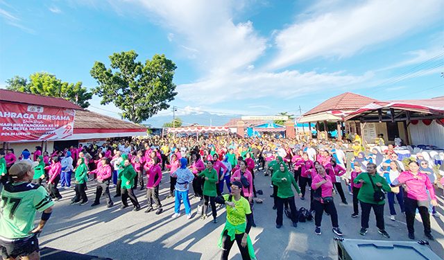 Polresta Manokwari Gelar Olahraga Bersama