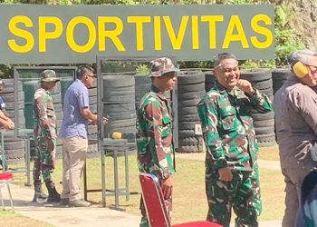 Sambut HUT Bhayangkara Ke-79, Polda Papua Barat Gelar Lomba Menembak
